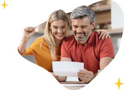 A couple reviewing mortgage options